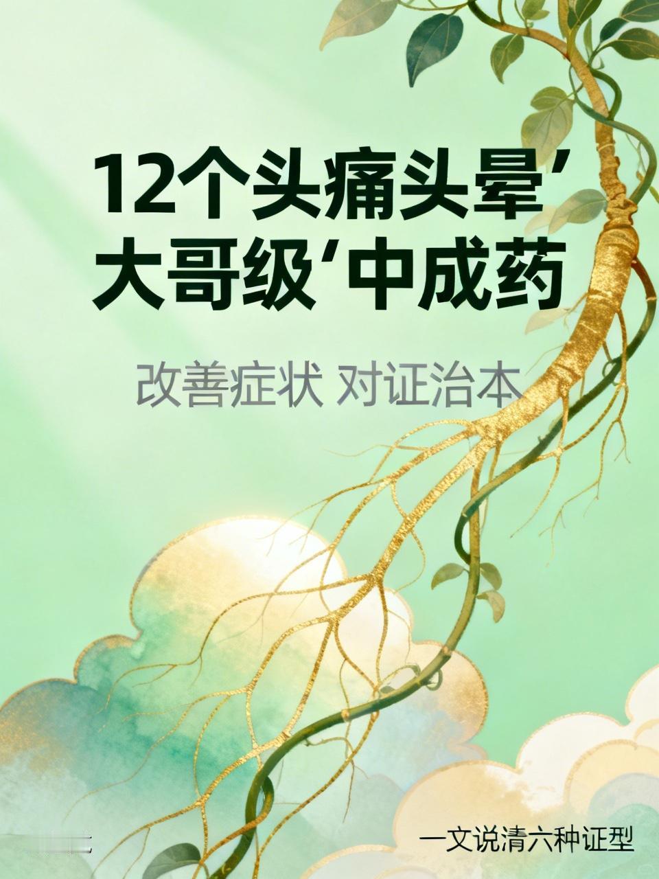 12个头痛头晕“大哥级”中成药，改善症状，对证治本，一文说清头痛头晕这件事，
