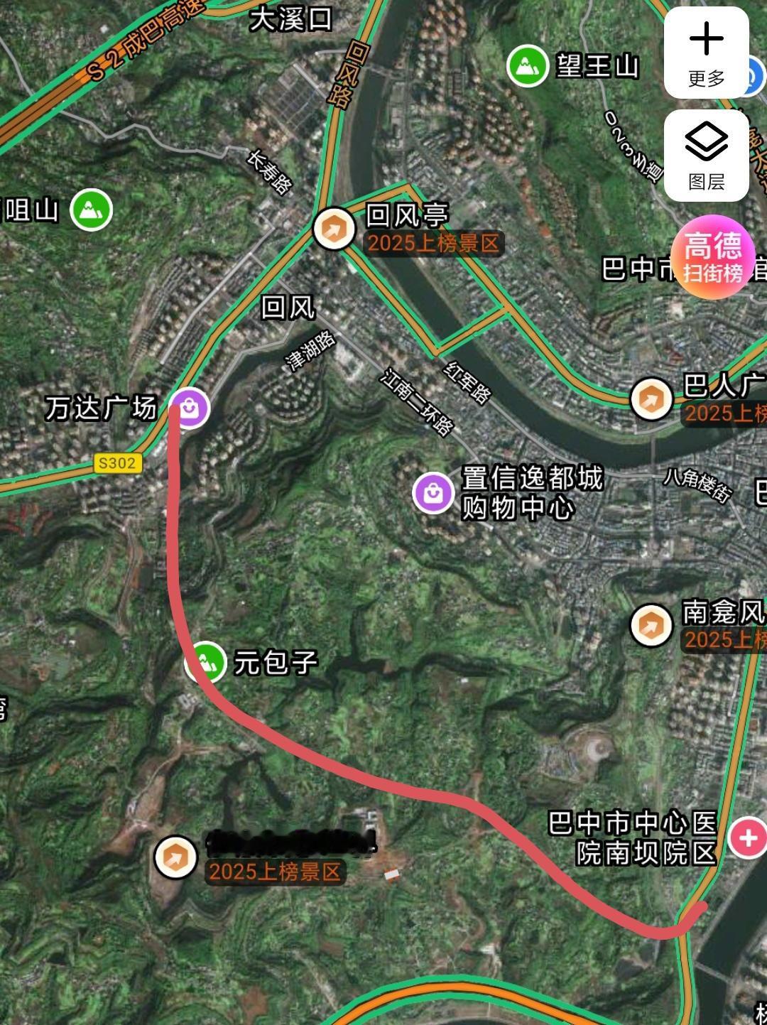 巴中城区从回风到南坝的路程和交通都不是很方便，而且都是在老城区很难改善，而南环线