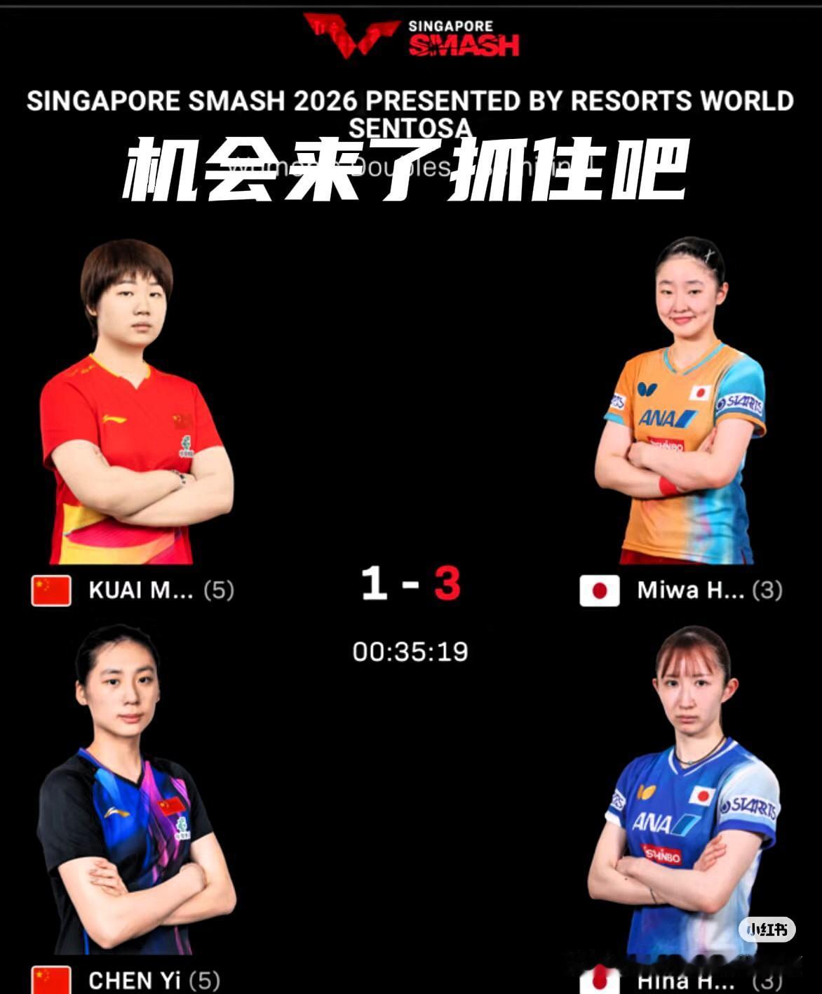 为什么会这样，满怀希望，最后是满满的失望。混双不行，女双也进不了决赛，想想之