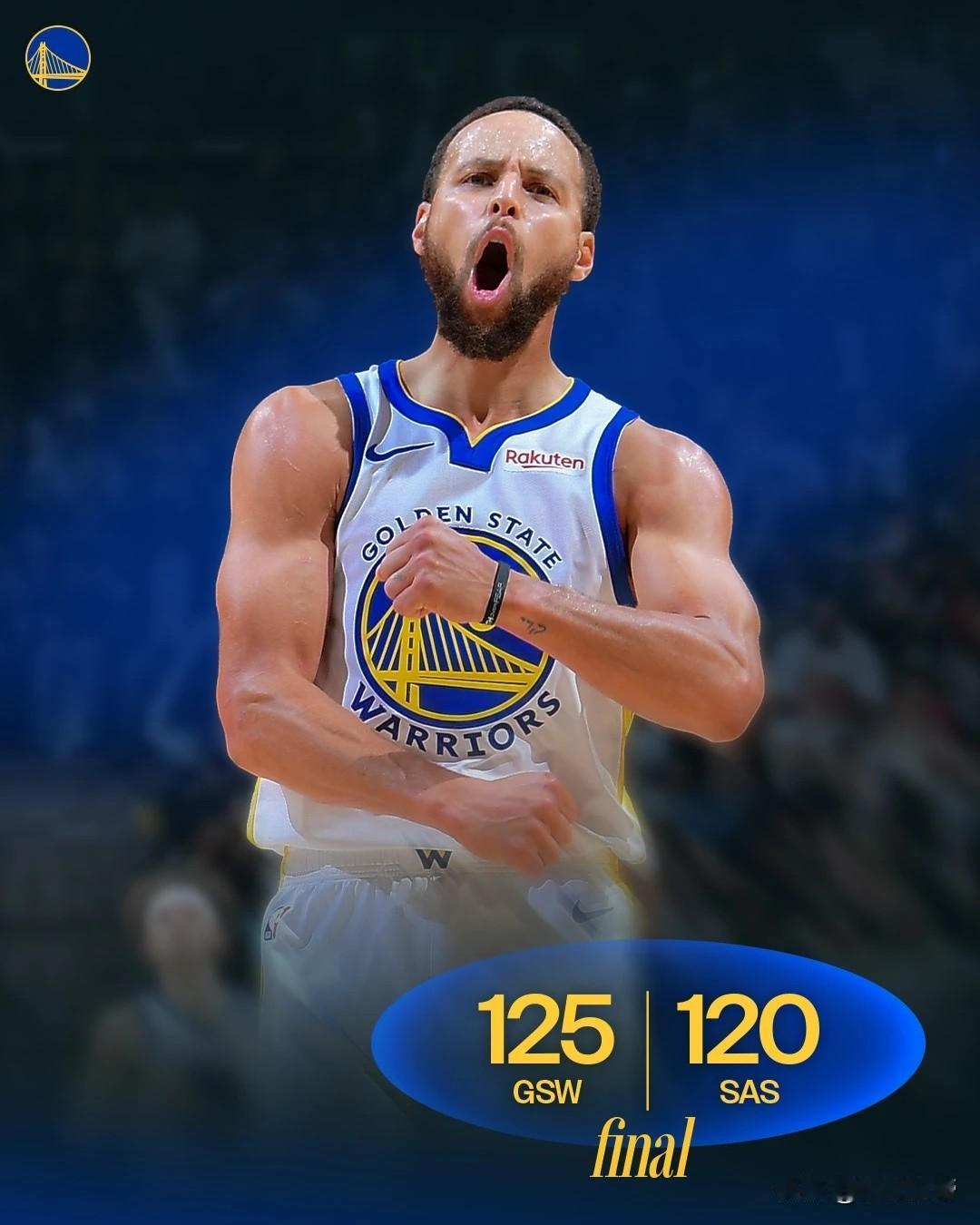 突然就爆发了，库里单节爆砍22分全场拿下46分逆转马刺!在今天勇士与马刺的比