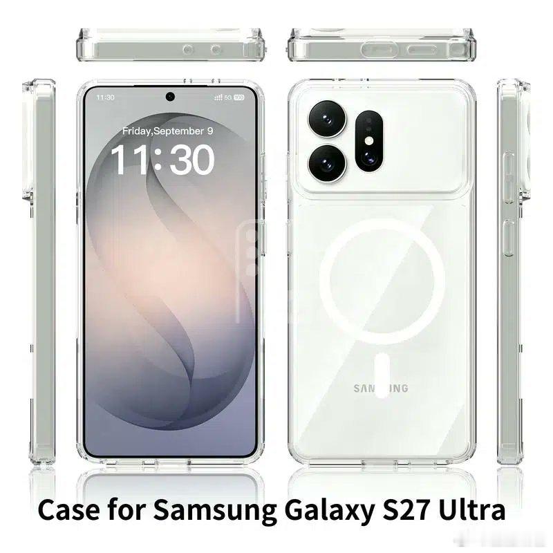 GalaxyS27Ultra设计曝光看起来这个设计几乎已确认！GalaxyS27Ultra确认将搭载