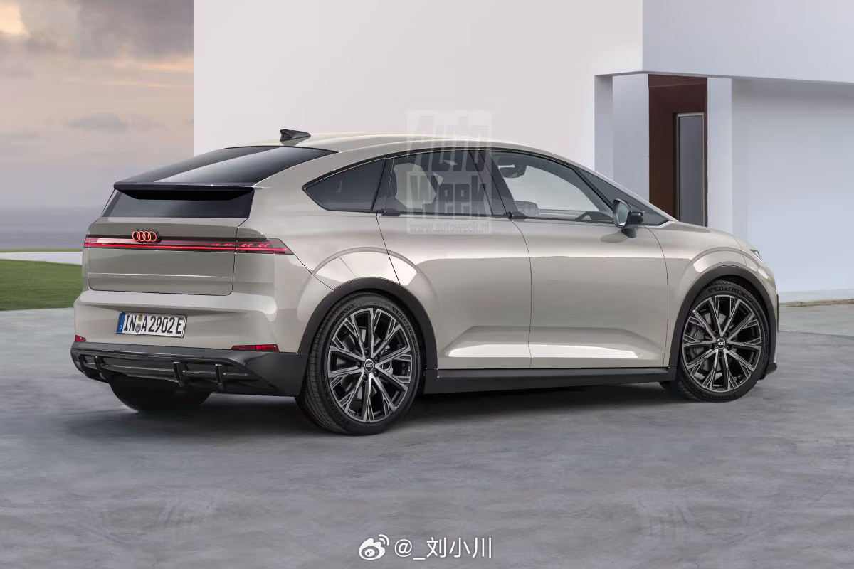 奥迪奥迪A2e-tron最新效果图图1和图2为奥迪A2e-tron最新渲染