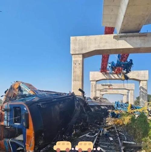 泰国重大惨剧！当地时间1月14日上午，泰国呵叻府突发惊天事故：在建高铁项目