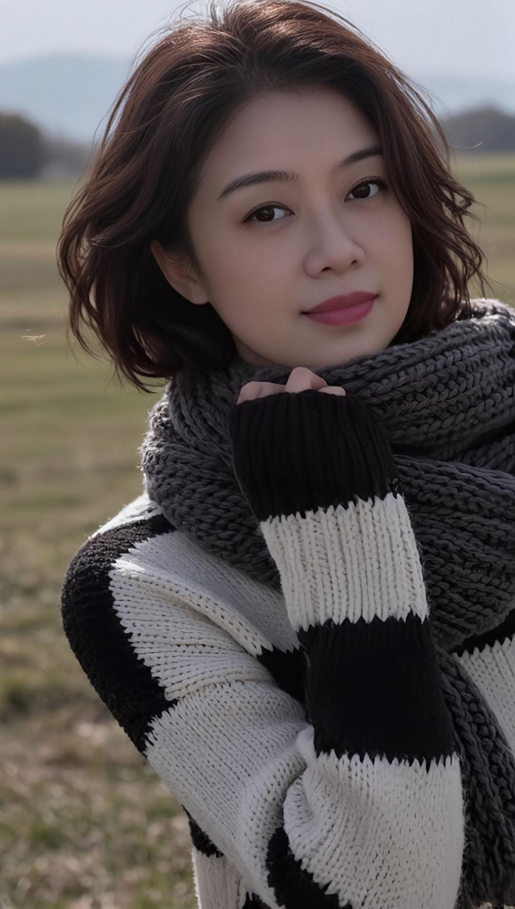 轻纱拂面，微风拂心。