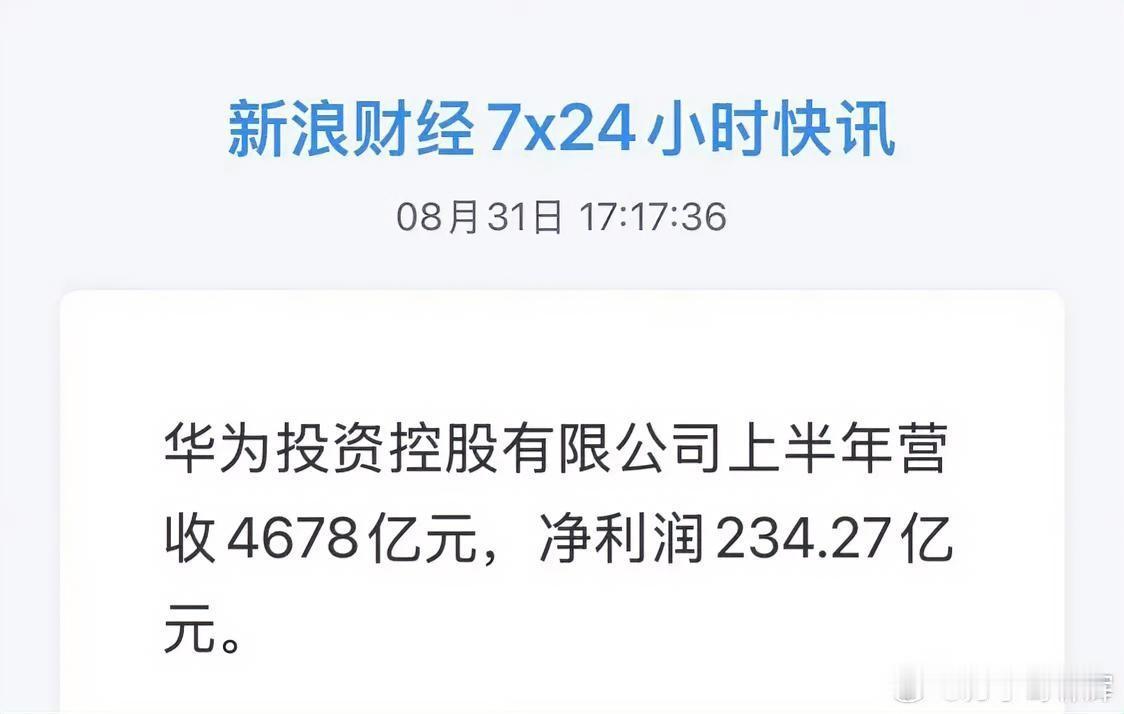 华为半年报刚出炉，看了一圈，有个数字让我心里咯噔一下。营收4678亿，净利润