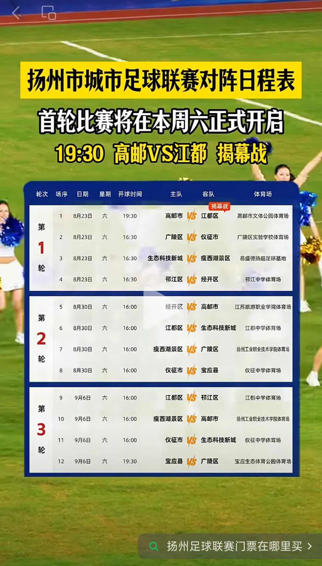 去扬州旅游，发现超有意思的事情。扬超要打了，结果发现扬州下属县市也和扬州市区一样