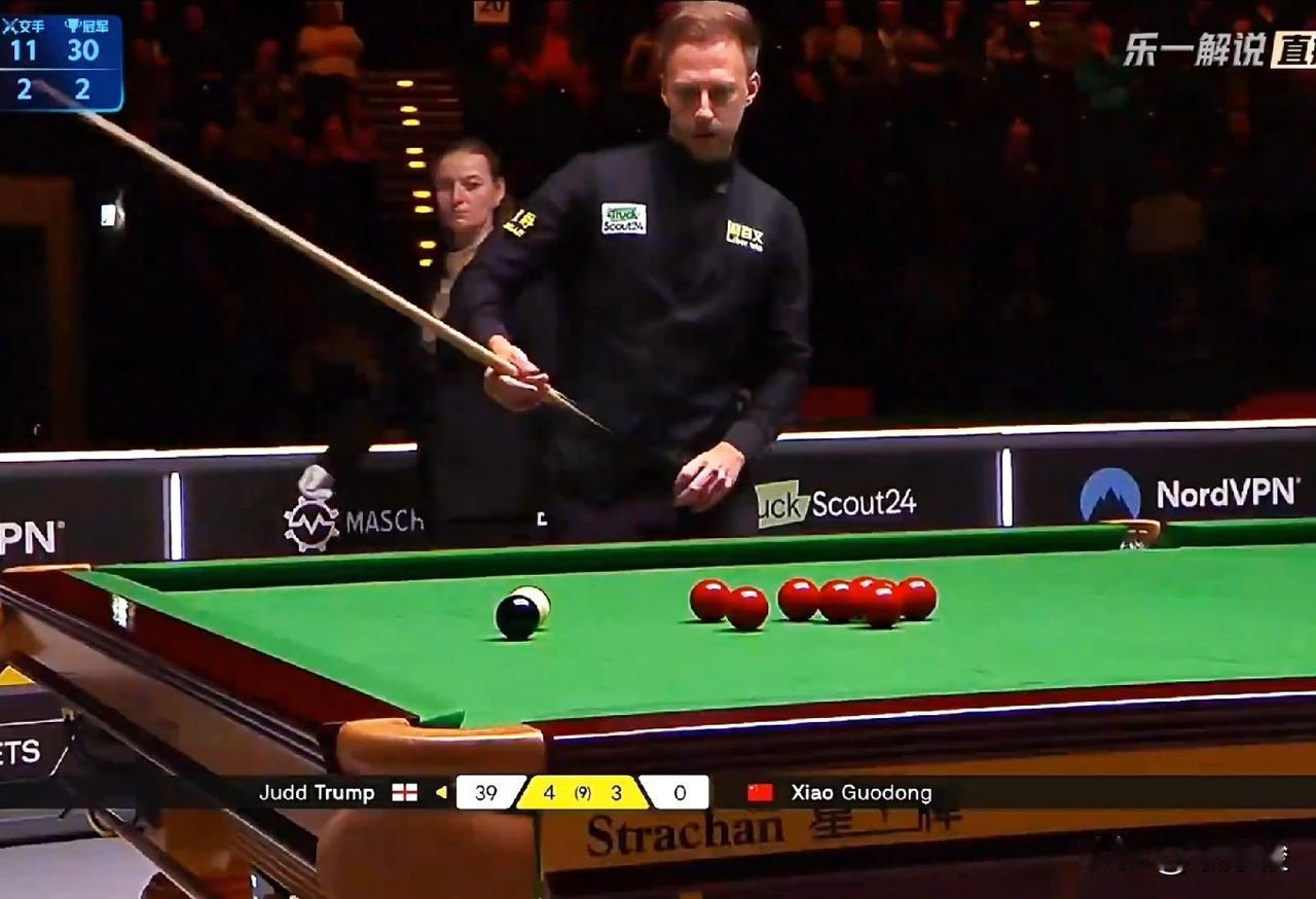 德国大师赛4强出炉，特鲁姆普5-3战胜肖国栋。肖国栋一度3-2领先，但没有顶住小