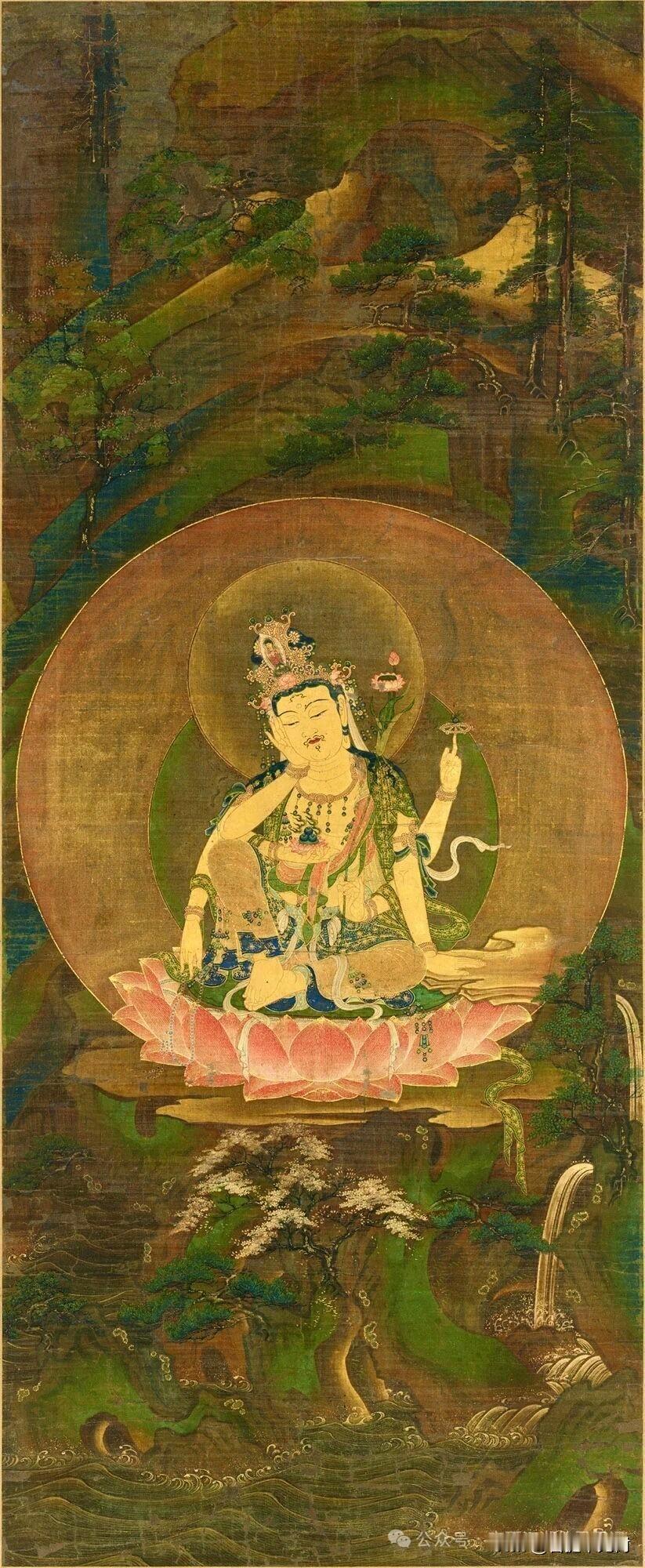 千年古佛画｜这尊托腮沉思的观音，藏着世人最想要的圆满初见这幅古画，很难不被