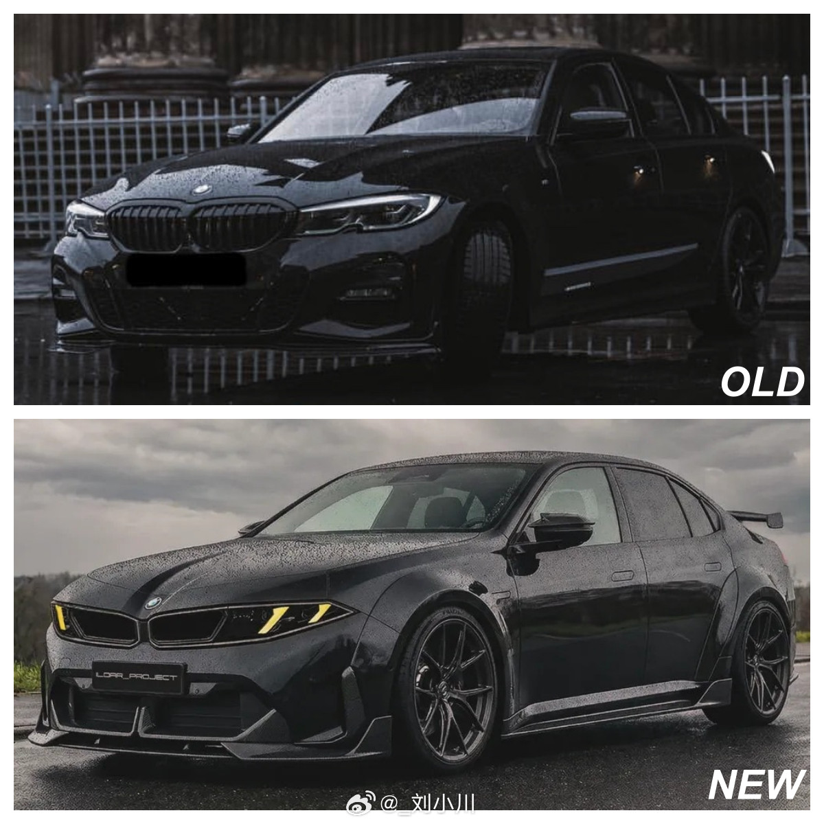 新老宝马3系黑武士改装对比新老宝马3系黑武士改装对比，大家觉得哪个更帅