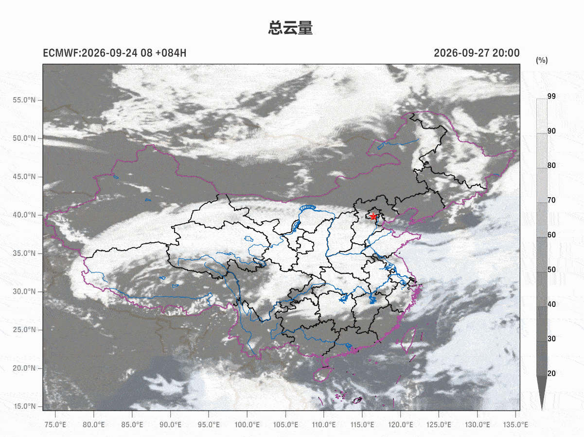 【中秋赏月天气展望】今年中秋节为9月25日，月最圆在27日凌晨。从这三天的降水和