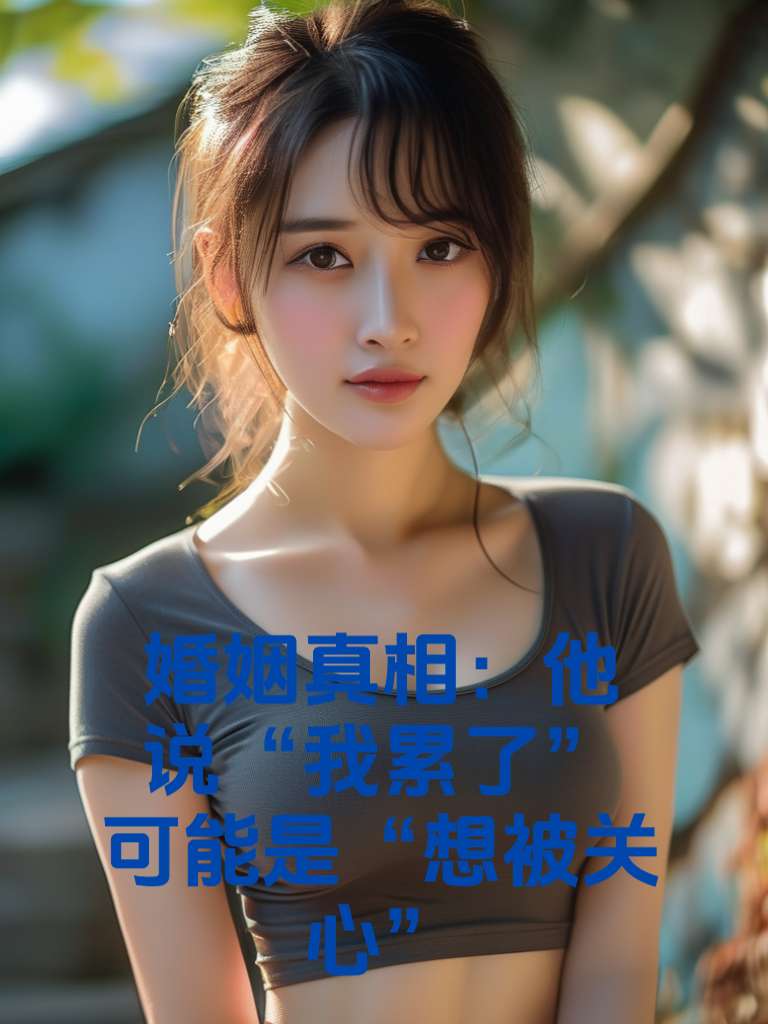 婚姻真相：他说“我累了”，可能是“想被关心”