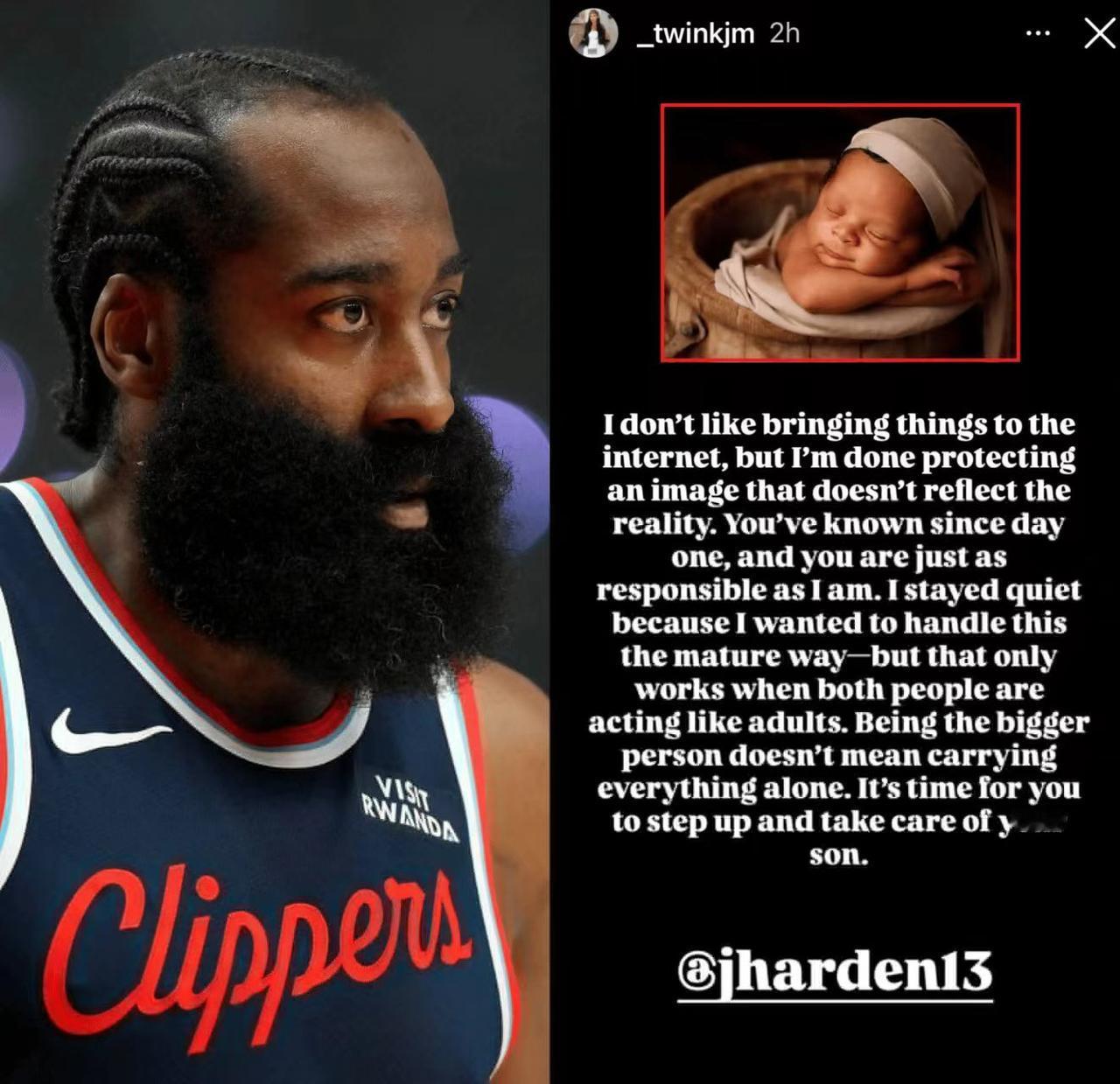 快船队的后场核心詹姆斯-哈登很可能又摊上事了。据媒体报道称一位叫做twinkj