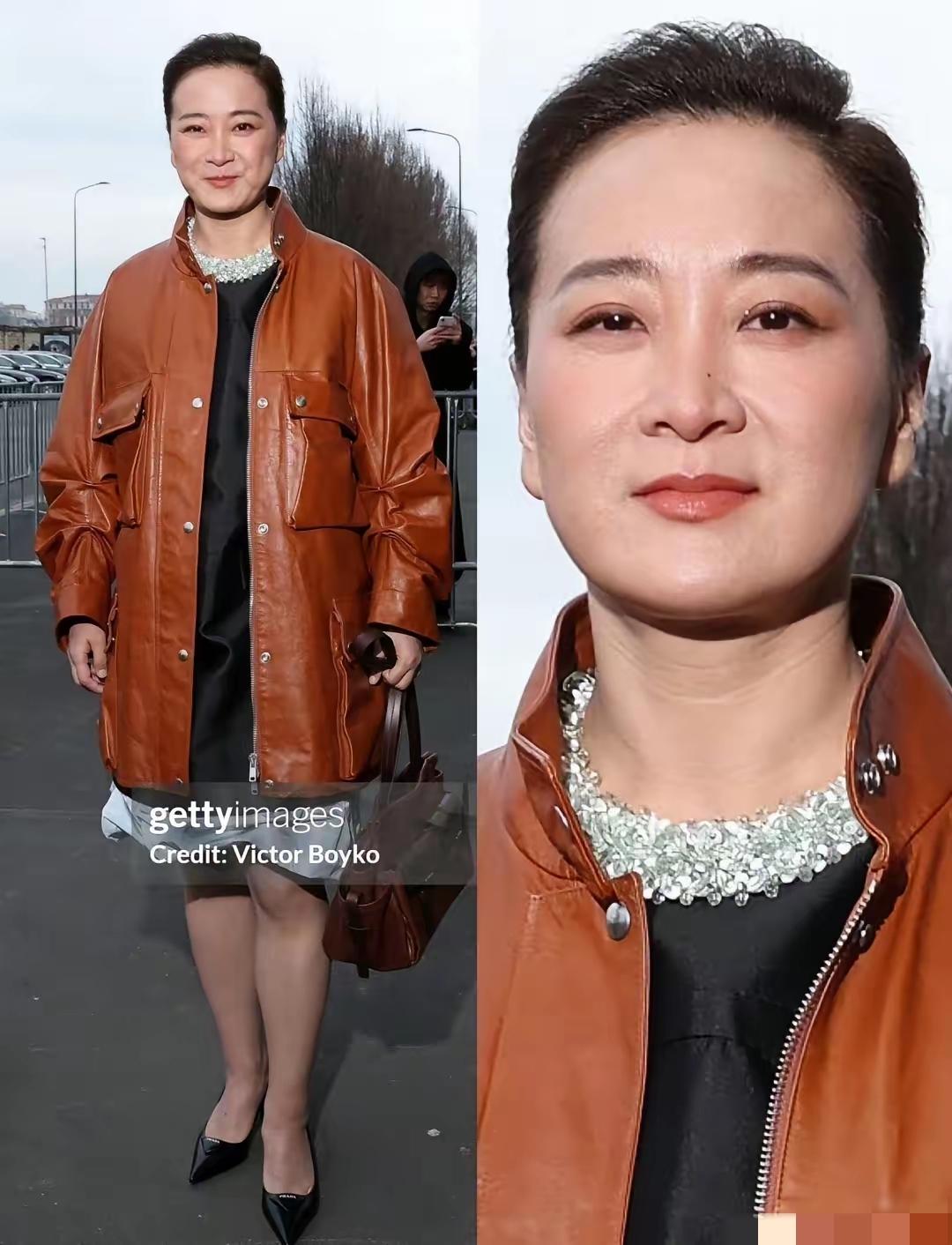 米兰时装周的贾玲，真的让人恍惚到不敢认！不是瘦了100斤的惊艳，是那种从骨子