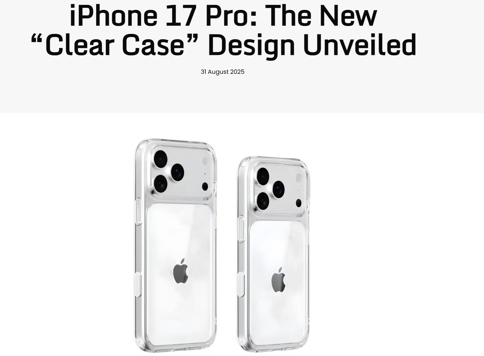 iPhone17Pro透明保护壳曝光【iPhone17Pro透明壳曝光：苹果