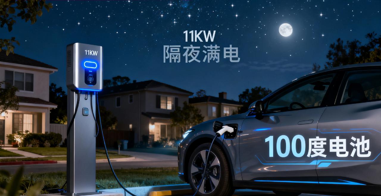 新能源车充电焦虑来袭!7kW桩难喂饱大电池,11kW充电桩能救急吗?1.