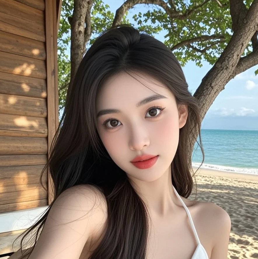自拍也要挑风景，这片海真的太会衬托人了～