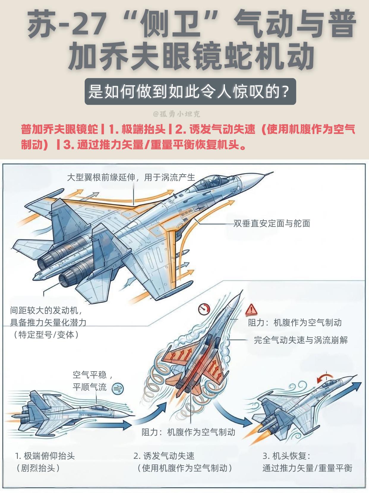 眼镜蛇机动看呆众人，苏-27气动到底有多绝？30年前普加乔夫这一拉杆，直接把