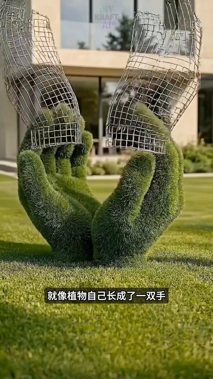院子设计玩法。这可能是我见过最聪明的院子设计。·他们直接把做好的大型铁架架在