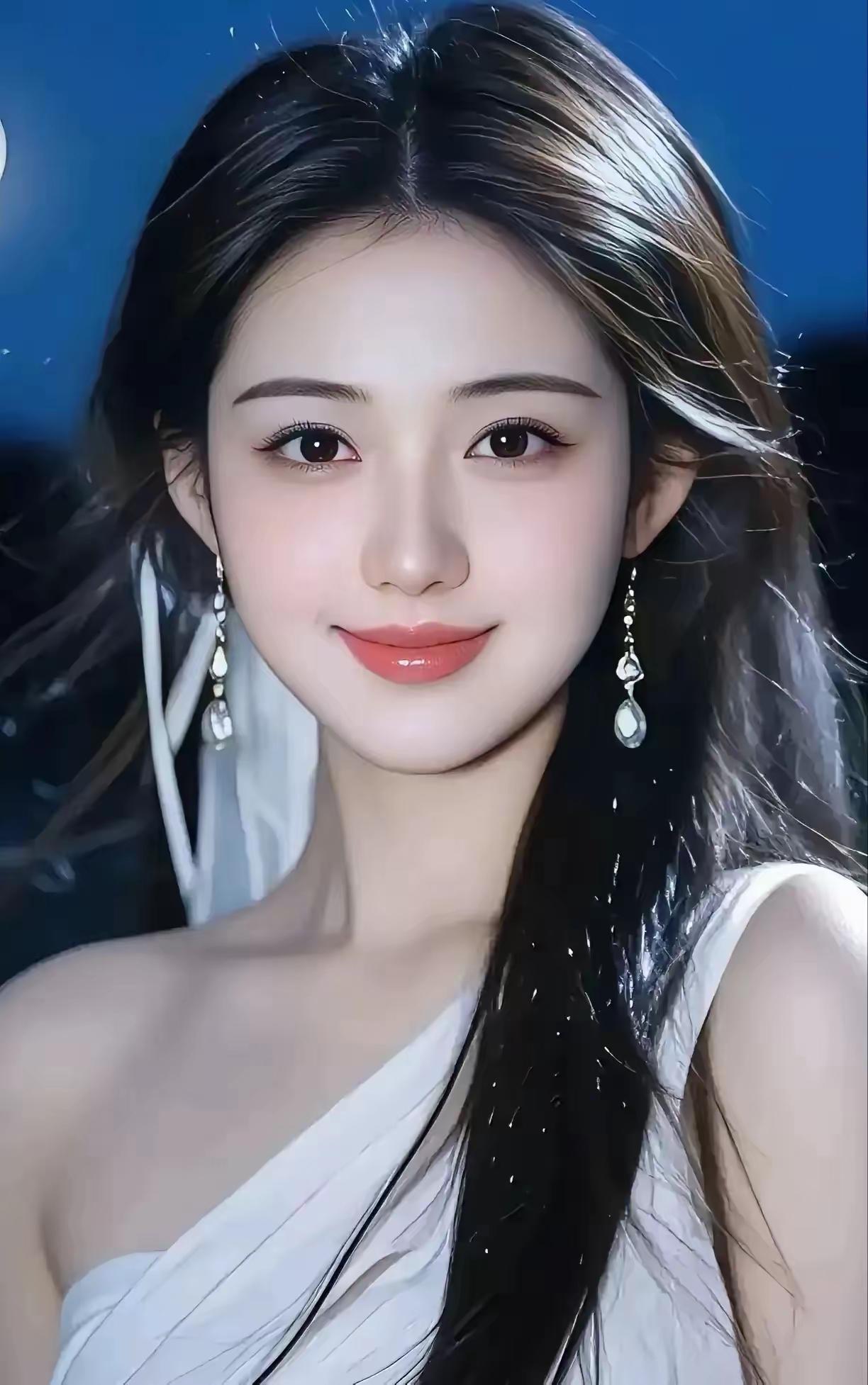 温柔夜色下的优雅美人，散发着迷人的魅力