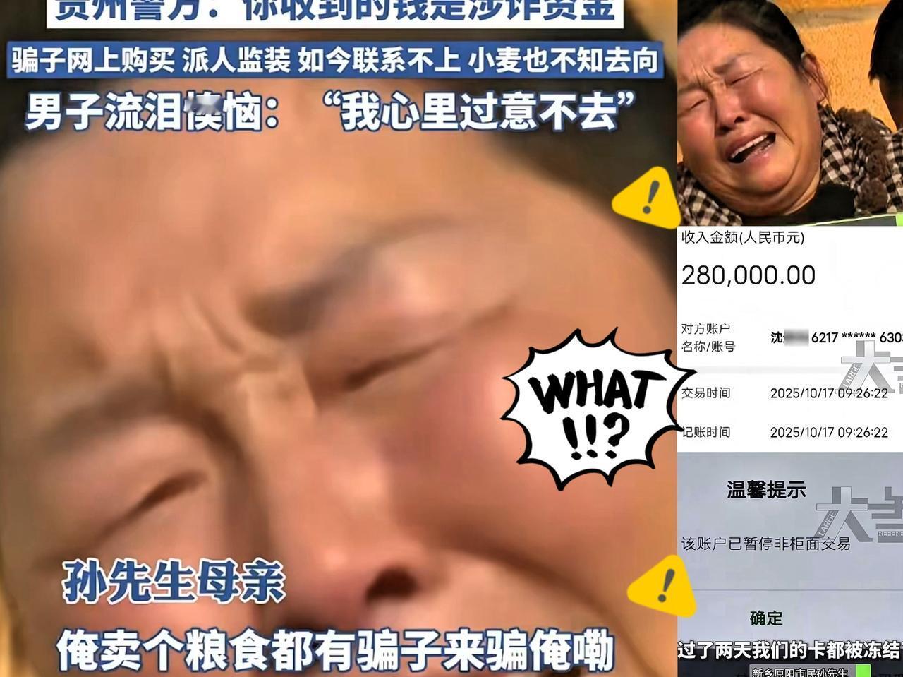 太离谱了!河南新乡的孙某做粮食购销生意,竟遭遇了“离奇陷阱”!有人网上找他买1