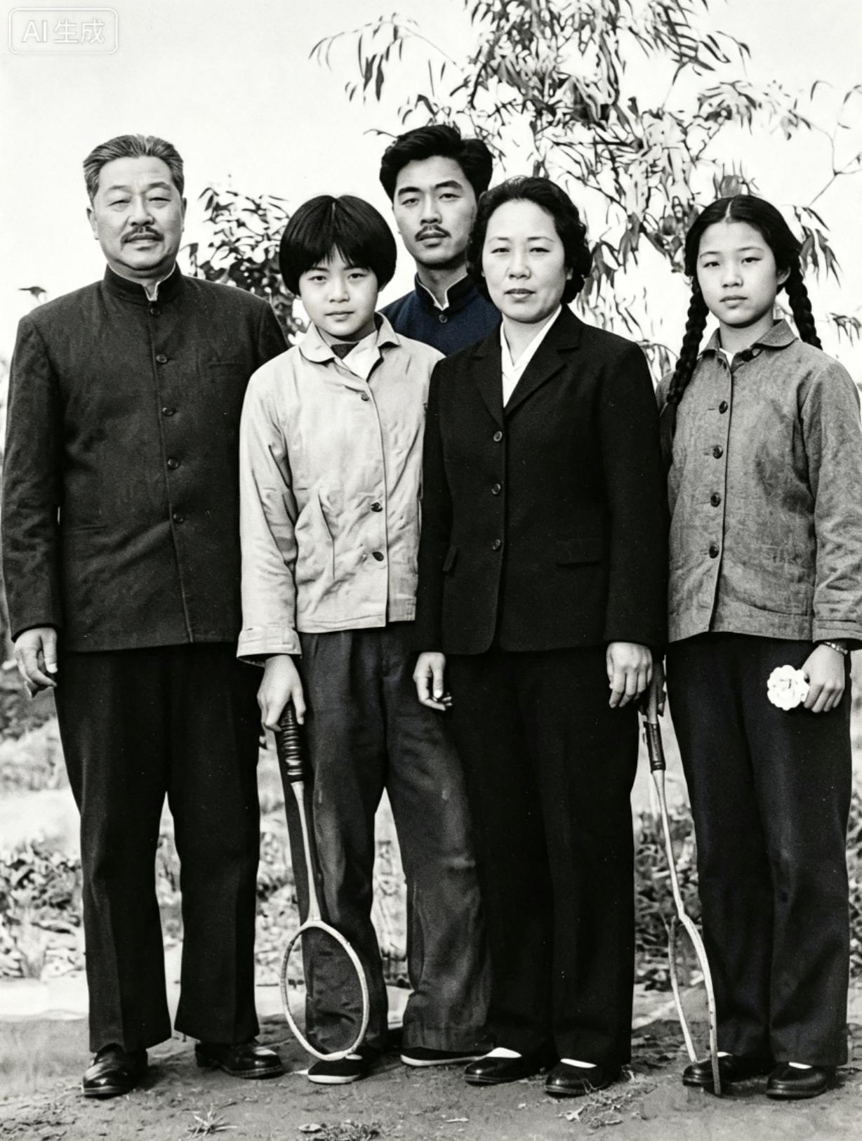 一身家国，一帧家常。1964，贺龙元帅全家福，硝烟之外的人间烟火。从左至右: