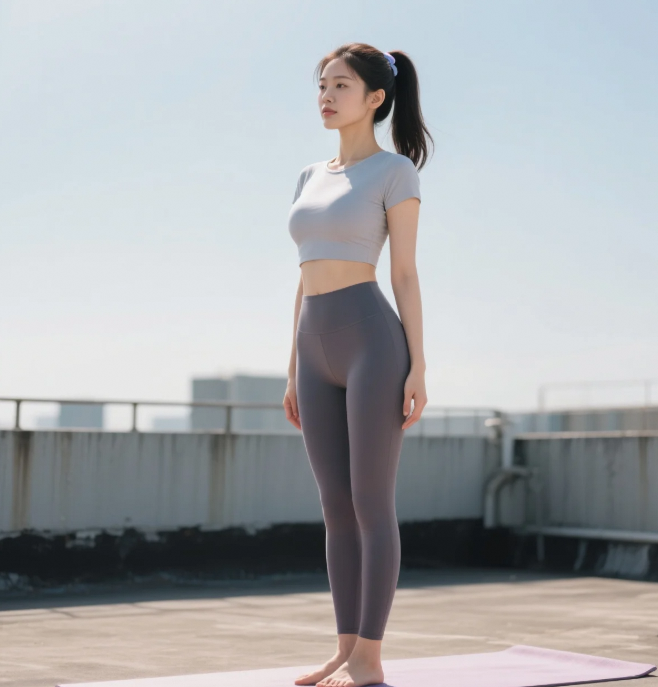 美眉瑜伽展魅力，紧身服藏不住的性感