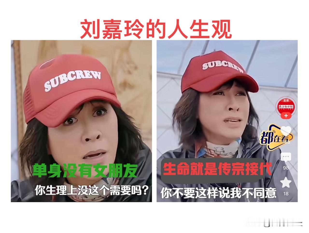 刘嘉玲实用性的两性观。一场繁花，让我们从节目中了解到了明星的人生观。这期节目