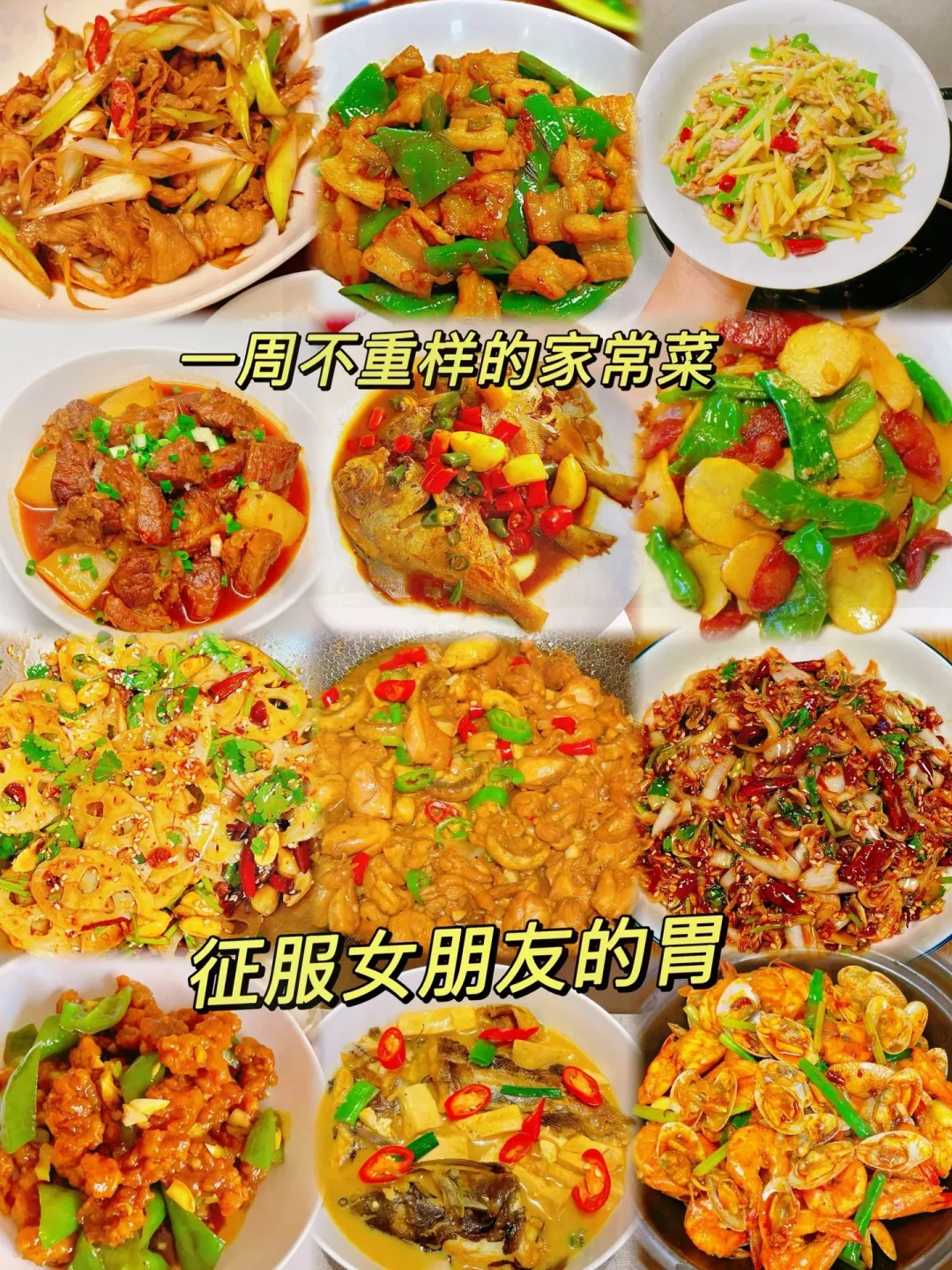 一周不重样的家常菜、征服女朋友的胃
