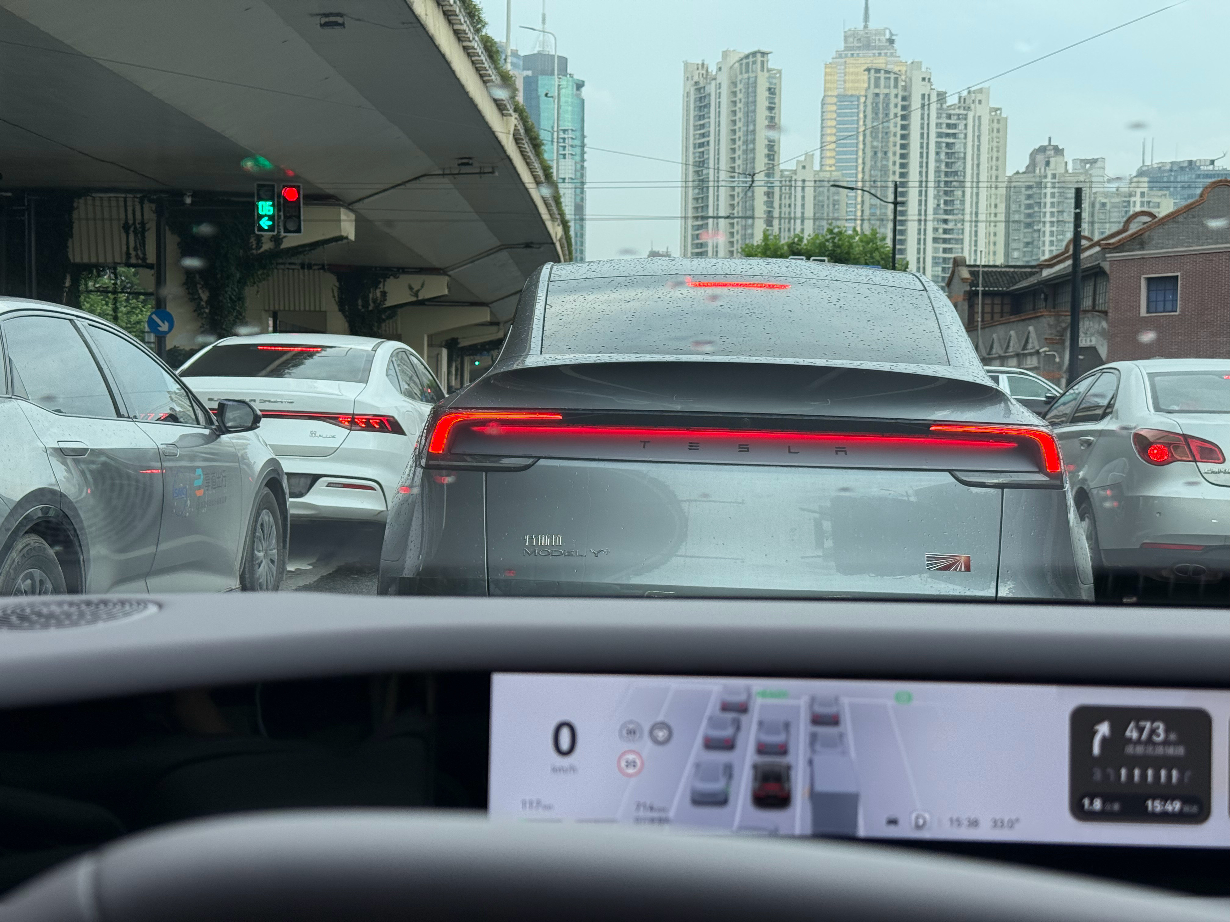 特斯拉新ModelY这个漫反射尾灯在没有灯的乡间赛博感要远大于都市里的感觉你们
