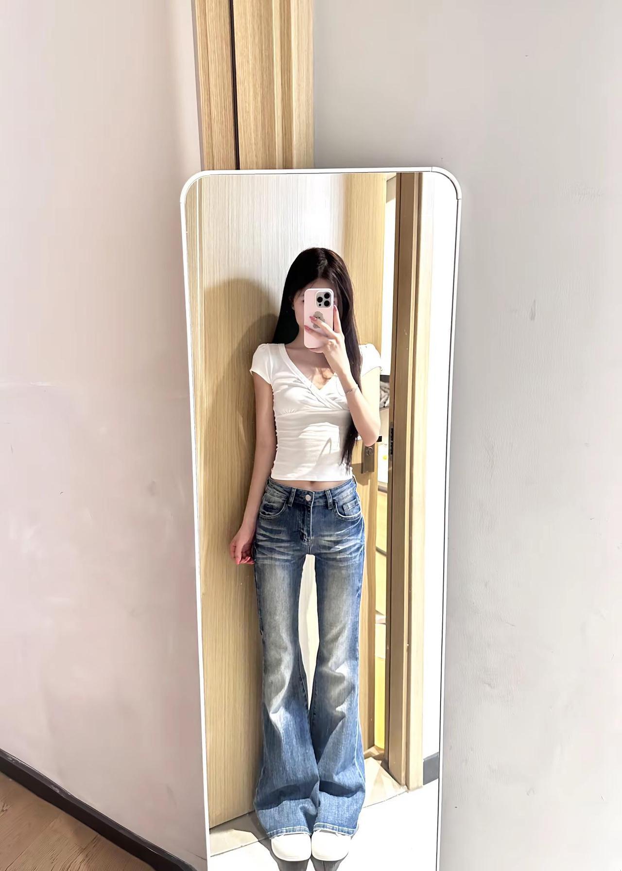 15880｜喜欢这套。休闲穿搭牛仔裤小个子穿搭