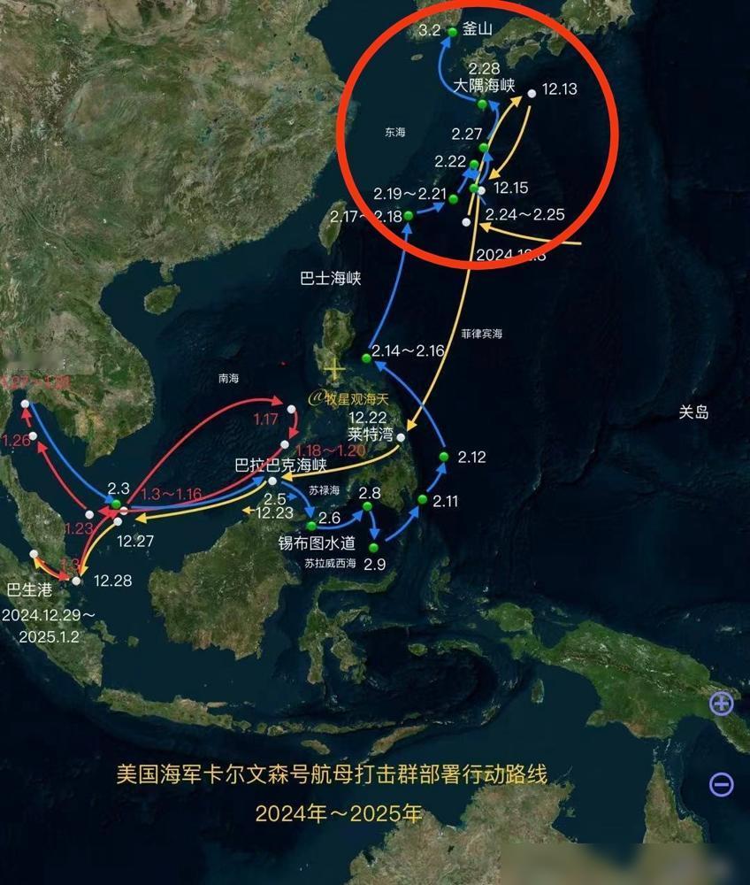 美核航母这次来亚太可真是“压力山大”，刚进大隅海峡就被815A电子侦察船贴脸“护