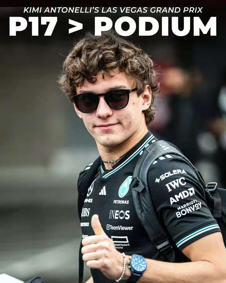 安东内利递补拿到拉斯维加斯站季军, 梅赛德斯二三带回