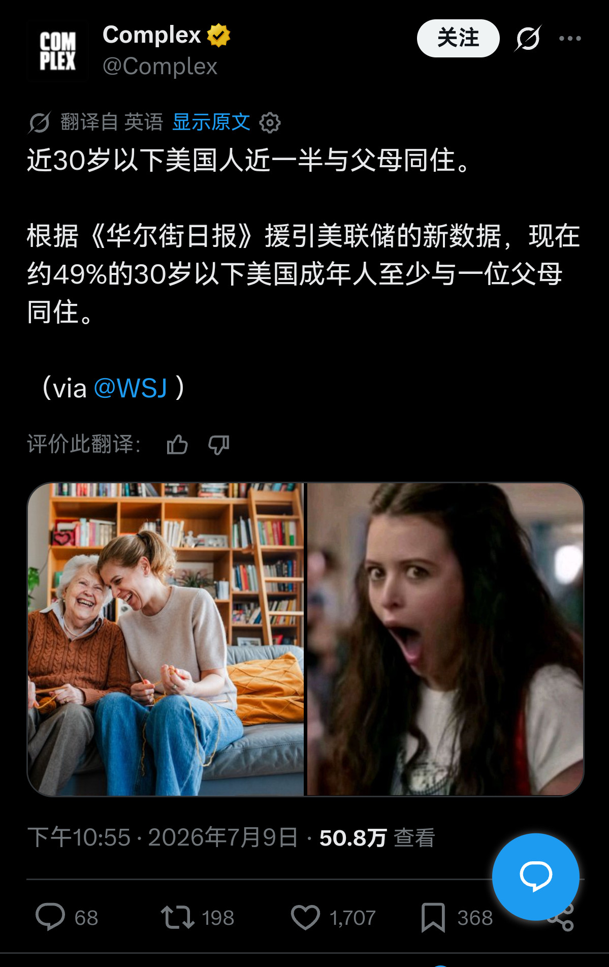 美联储数据：美国49%的30岁以下年轻人都跟他们父母住在一起（到底是谁说美国年轻