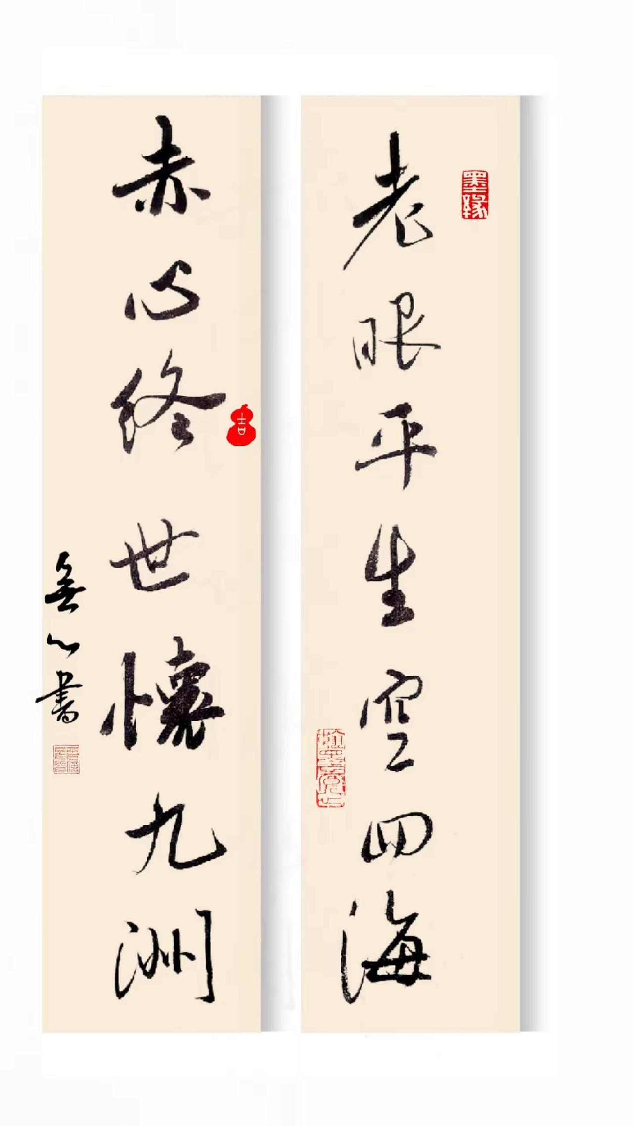 集联。你所有的消极情绪，都是对岁月无声的抗拒。草书我的书法作品写字是一种生活