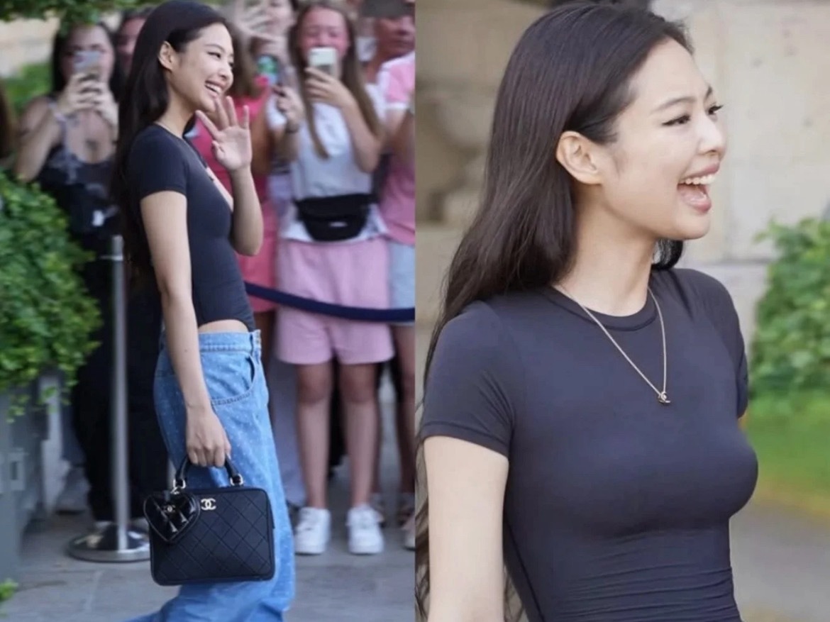 救命！Jennie这身材…...好薄的一片，走起来真的很火辣！最近好喜欢Jenn