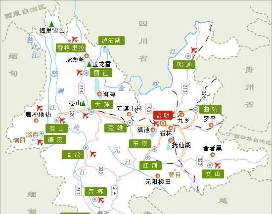 不比不知道，一比吓一跳。云南省的总面积比长三角地区“江浙沪皖”三省一市的面积加起