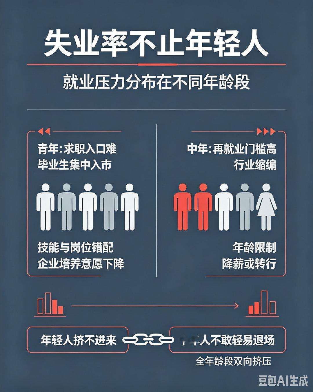 #失业率#真的别再把就业压力，只归结为“年轻人不想上班”了。也别只盯着16-24岁的青年数据看。当下