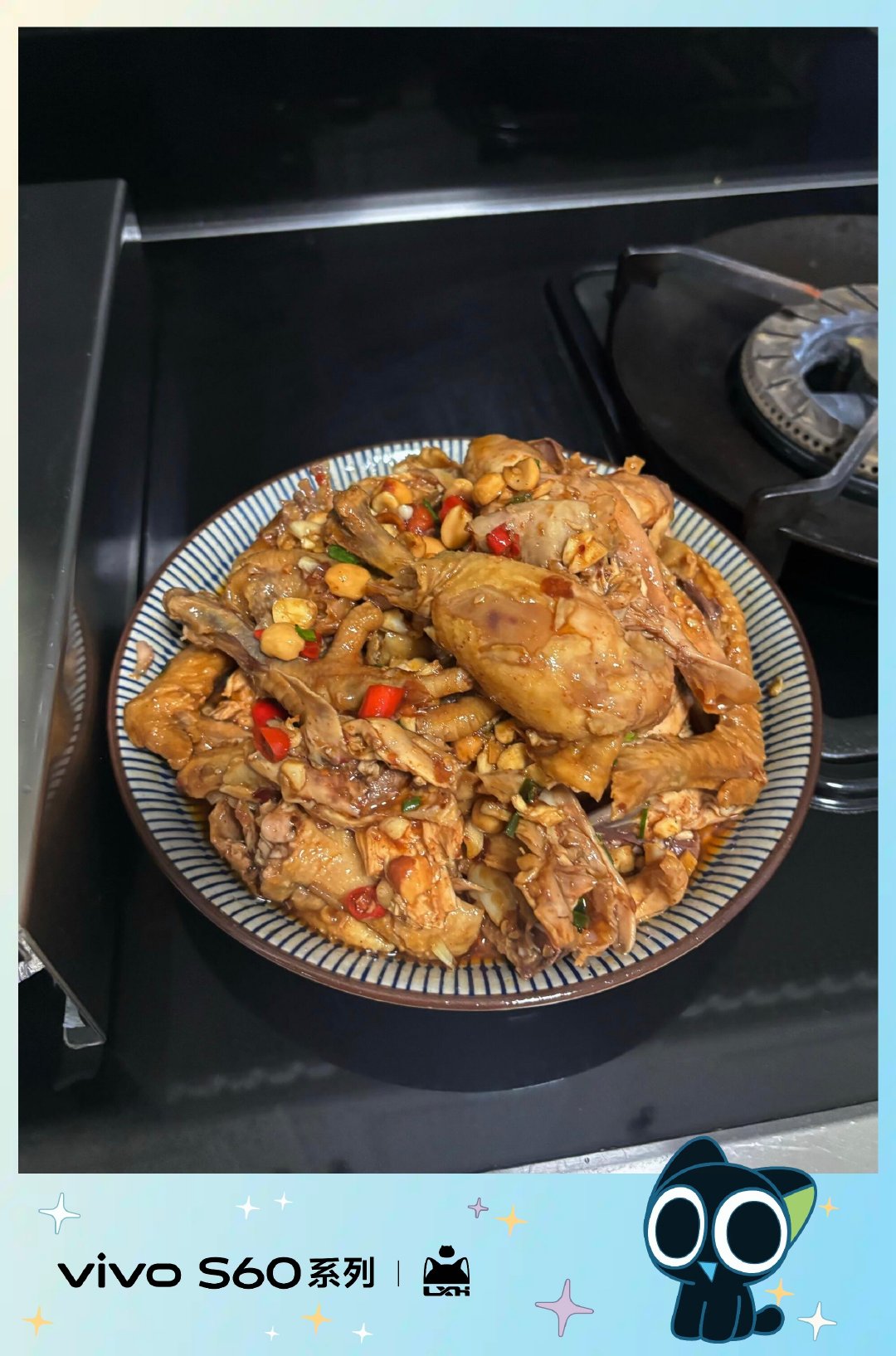 #vivo#妈妈呀！家常菜就是yyds！花菜，蘑菇，再加个鸡肉，整个人都熨帖了。外面再花哨，也不如这