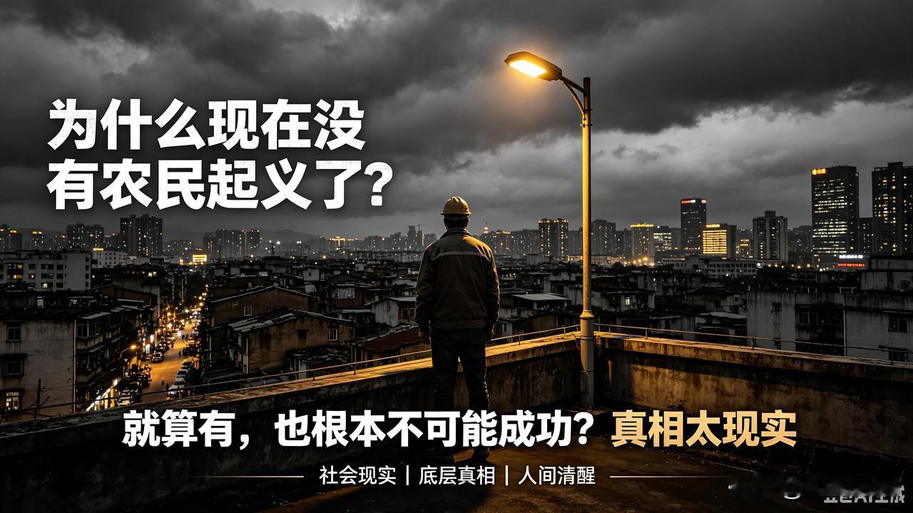 为什么现在没有农民起义了？就算有，也永远不可能成功？真相太现实很多人都有一个