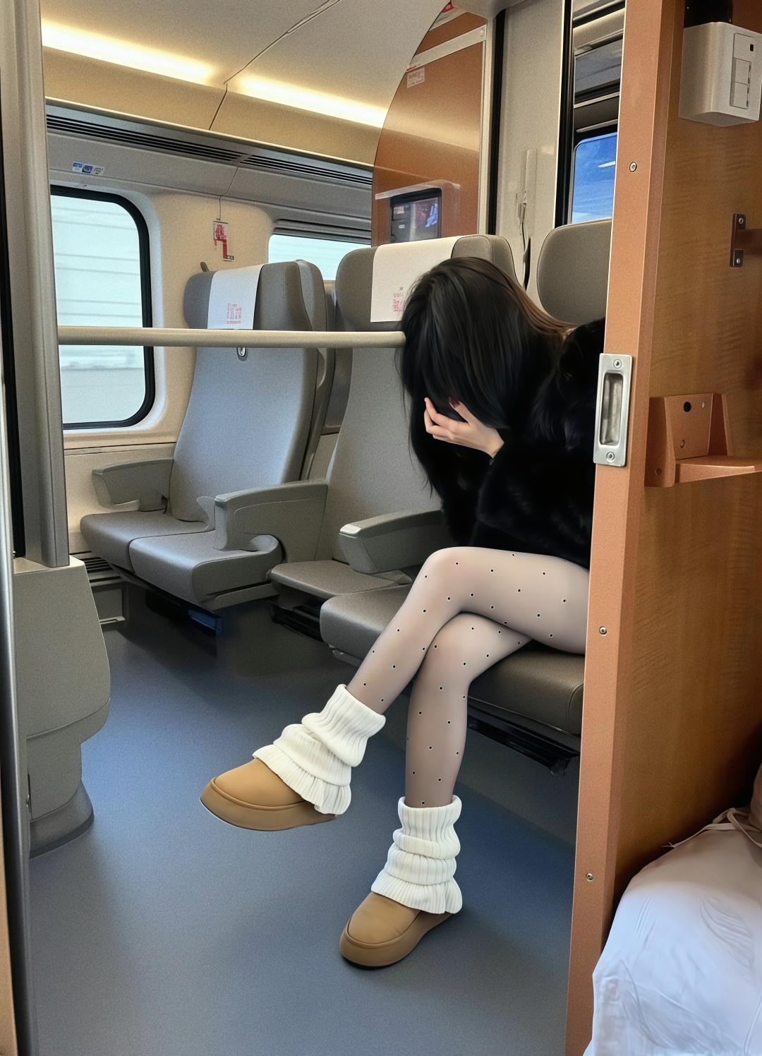 高铁上看到的 我小脑萎缩了