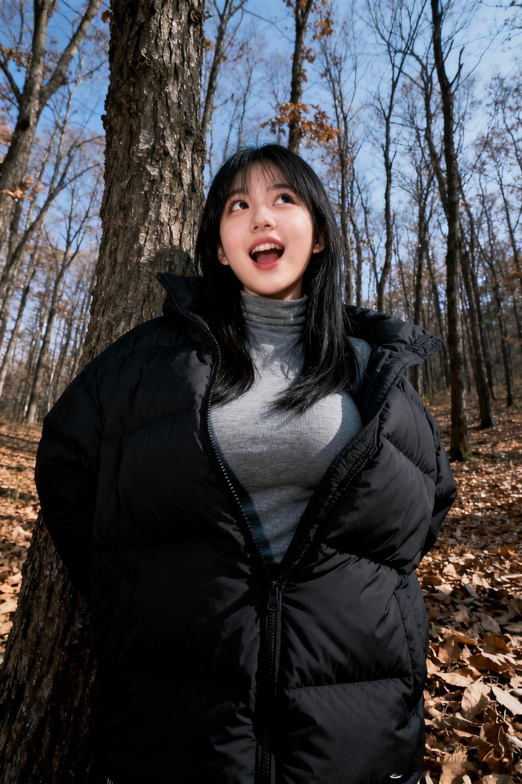 咱一起去小树林看落叶！美丽的冬季，落叶满地。反正也没其他人会来，不如做点有意义的