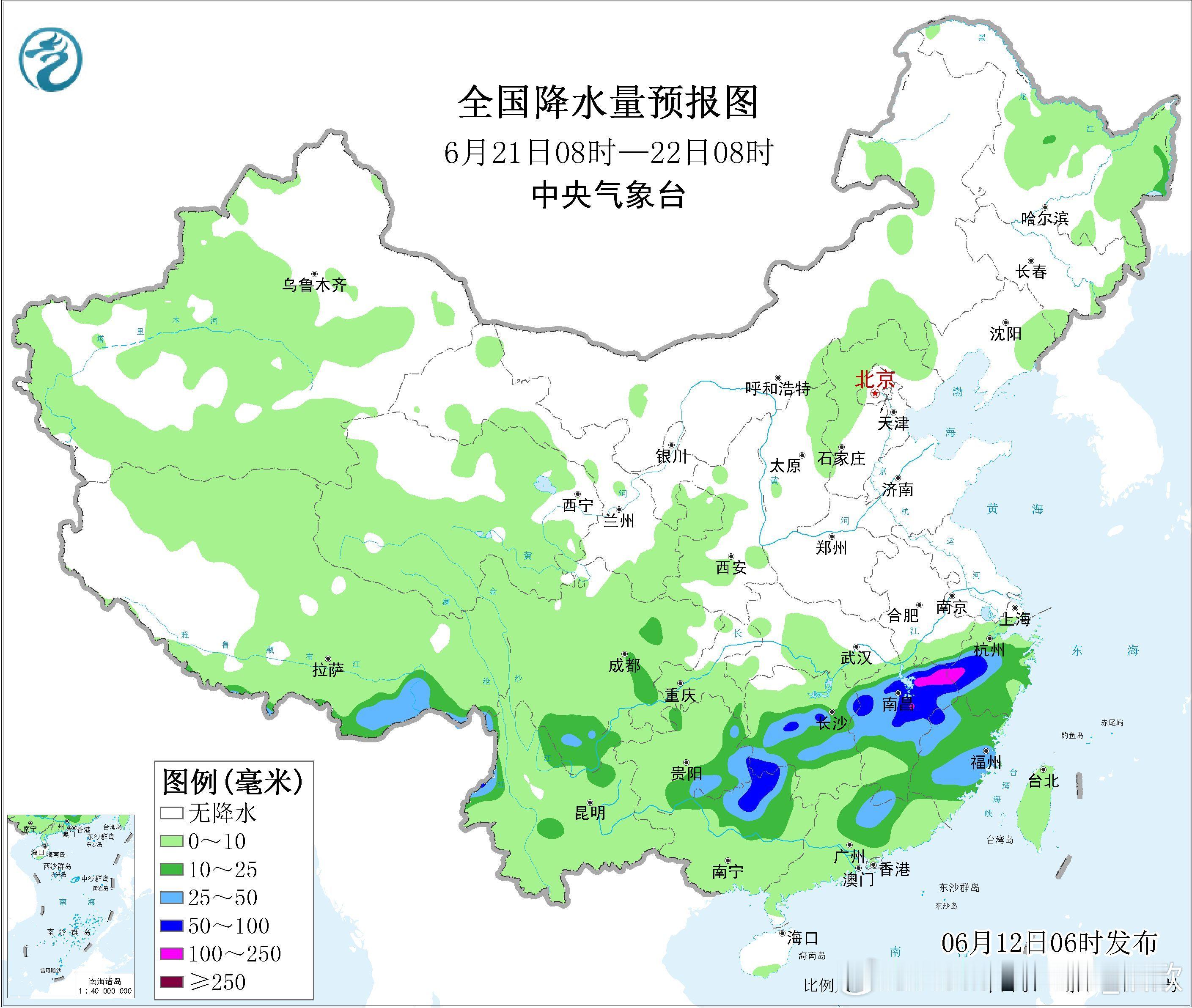 【降水展望】中央气象台的中期预报给出，15-17日，江南中南部、华南及西南地区东