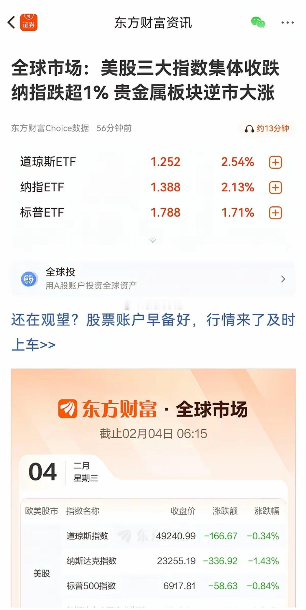 4日磐前早加餐!隔夜老美大跌，贵金属上涨，主要科技股悉数下跌，存储涨跌不一。近期