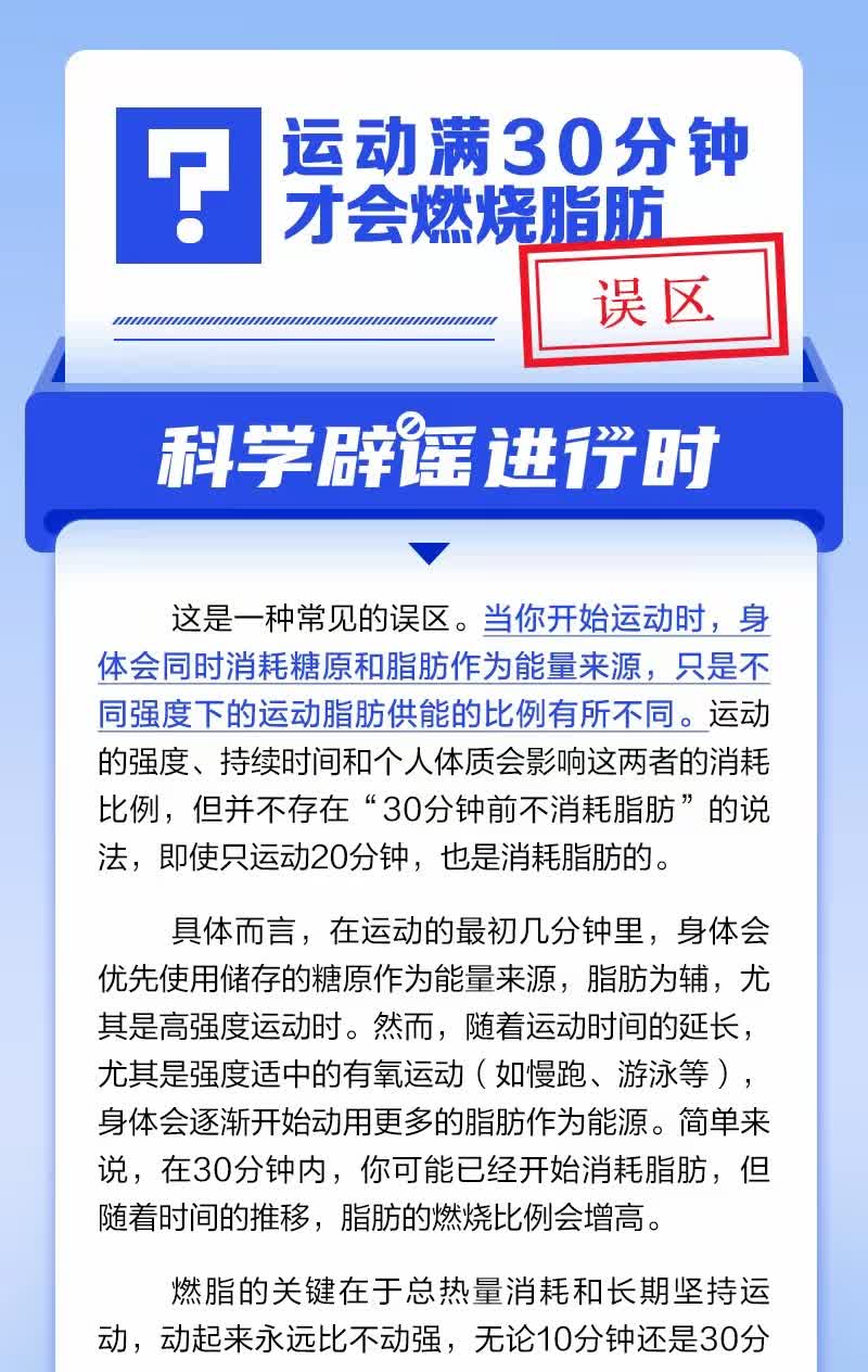 当你开始运动时，身体会同时消耗糖原和脂肪作为能量来源，只是不同强度的运动脂肪供能