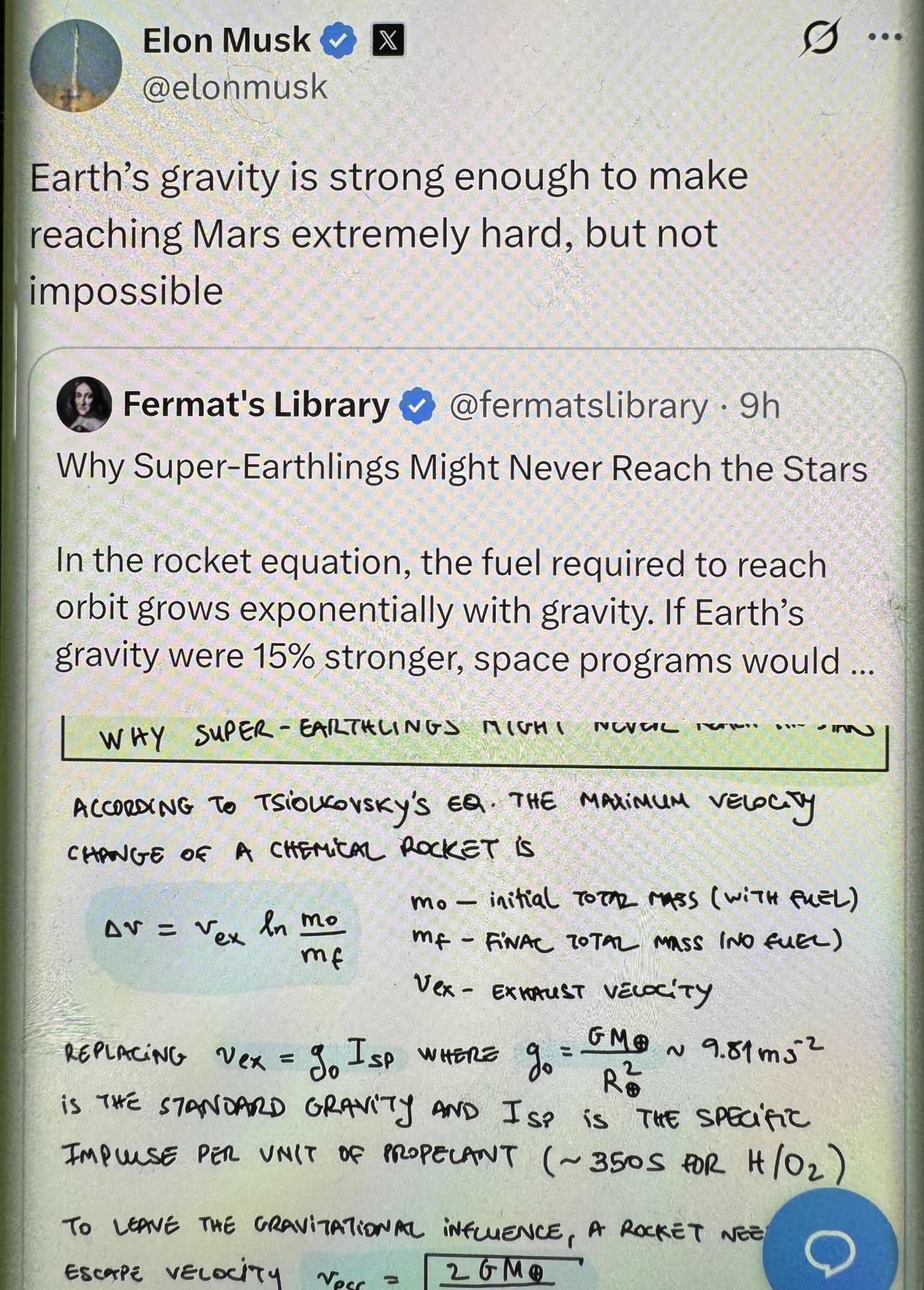 突发！马斯克火星计划要泡汤？费马图书馆@fermatslibrary：为什么