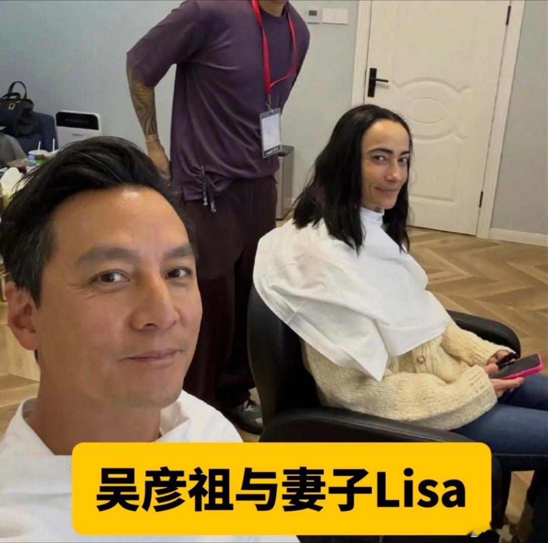 吴彦祖和他小四岁老婆的最新合影很有夫妻相