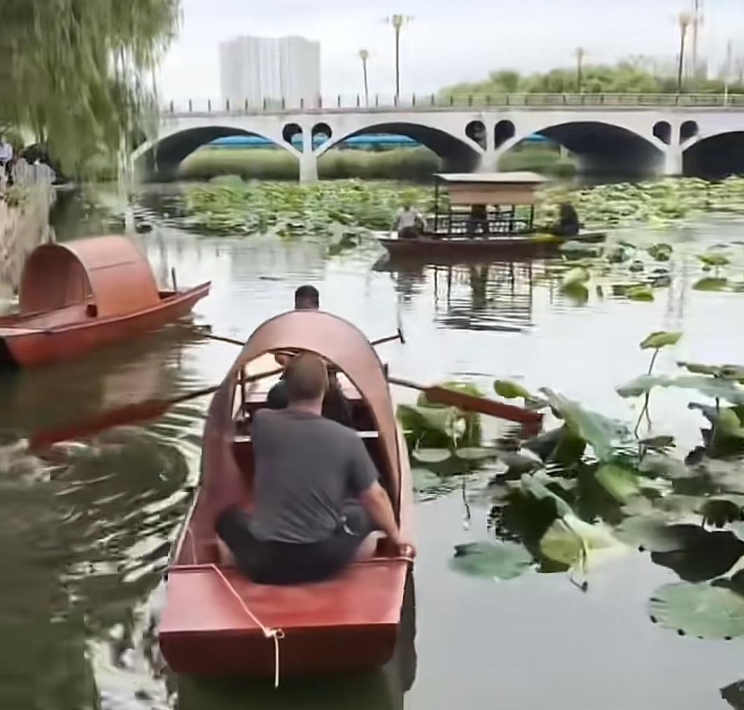 不用跑济南！邹平藏着迷你大明湖今晌午没事儿，我溜达着打西关黛溪河边上走，一抬
