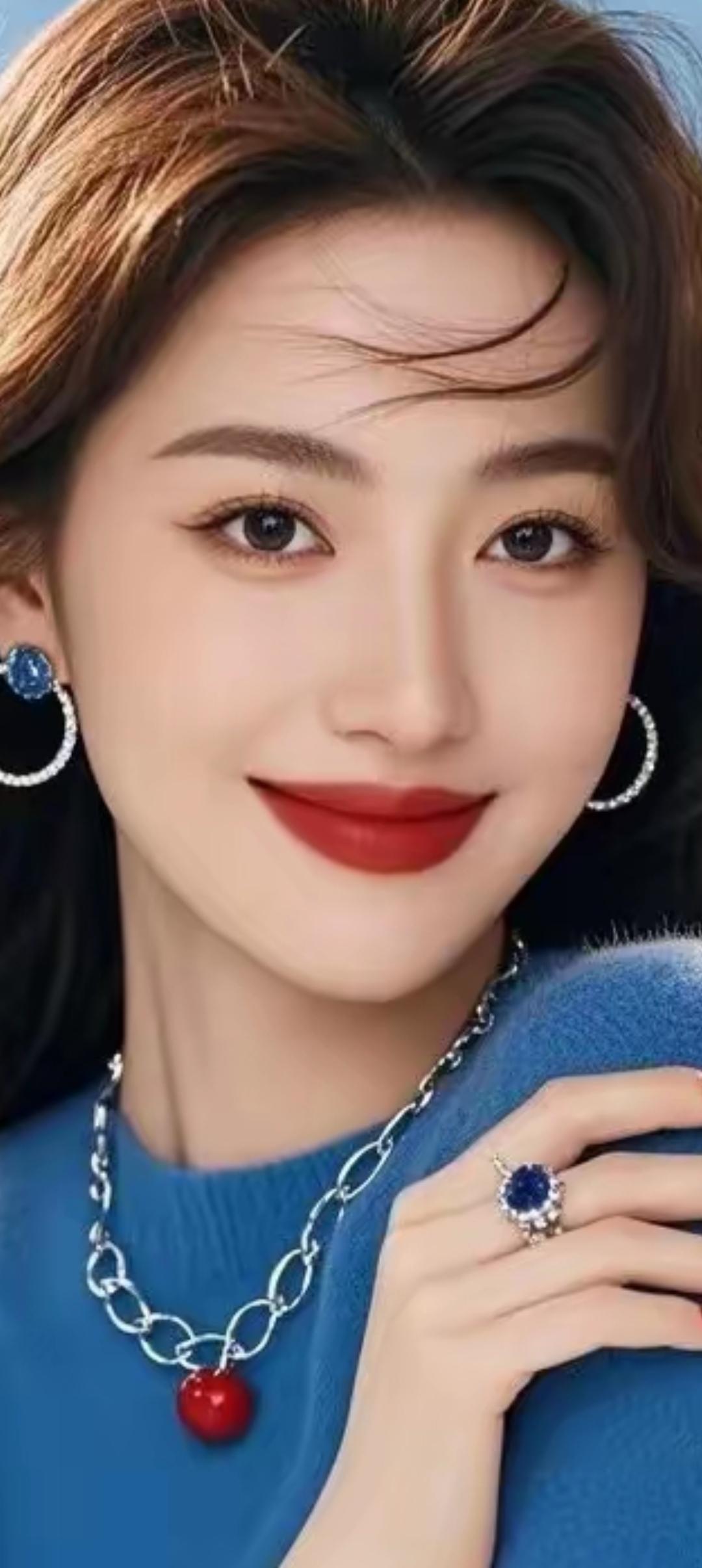 优雅红唇，闪耀珠宝，时尚穿搭，魅力无限！💄✨💎