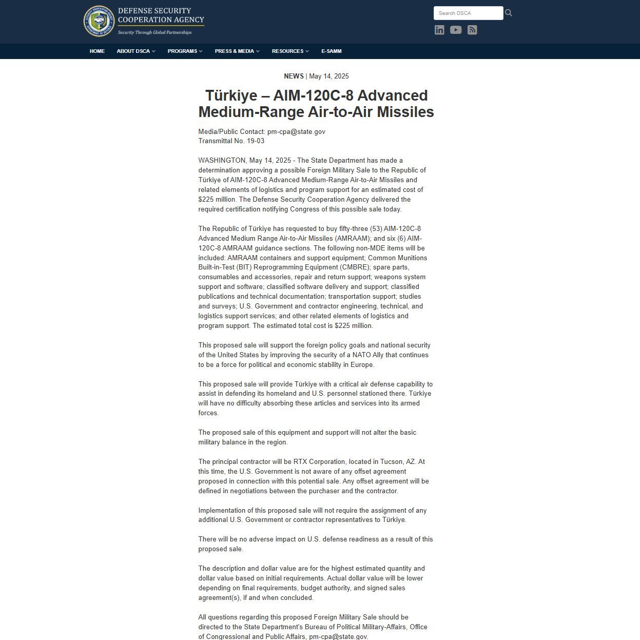 美国国会批准向土耳其出售最新型空空导弹，透露了美制空空导弹的最新价格[墨镜]AI
