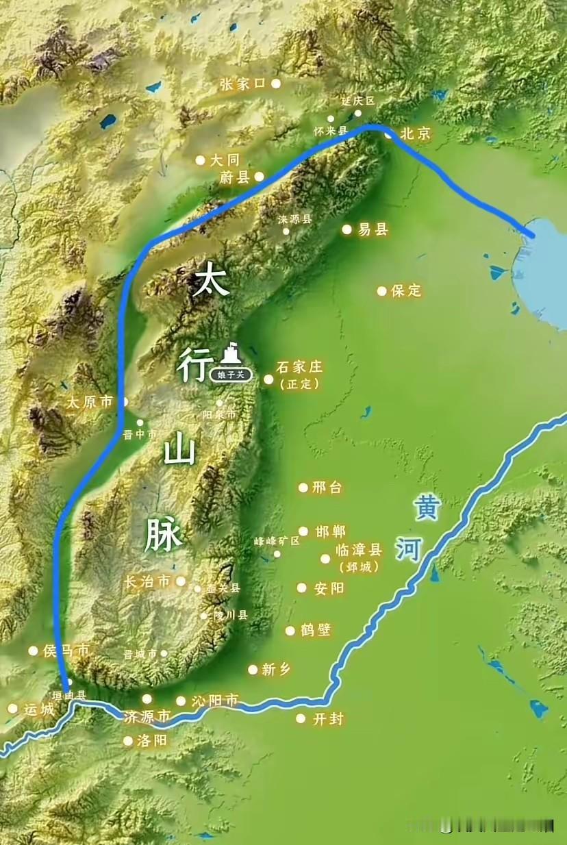 太行山将华北平原隔开，整个华北平原的地形，之前位于海底的部分很多，都是河流携带泥